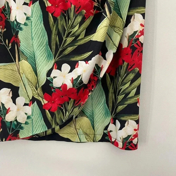 Boston Proper Floral Faux Wrap Skirt - Picture 7 of 7